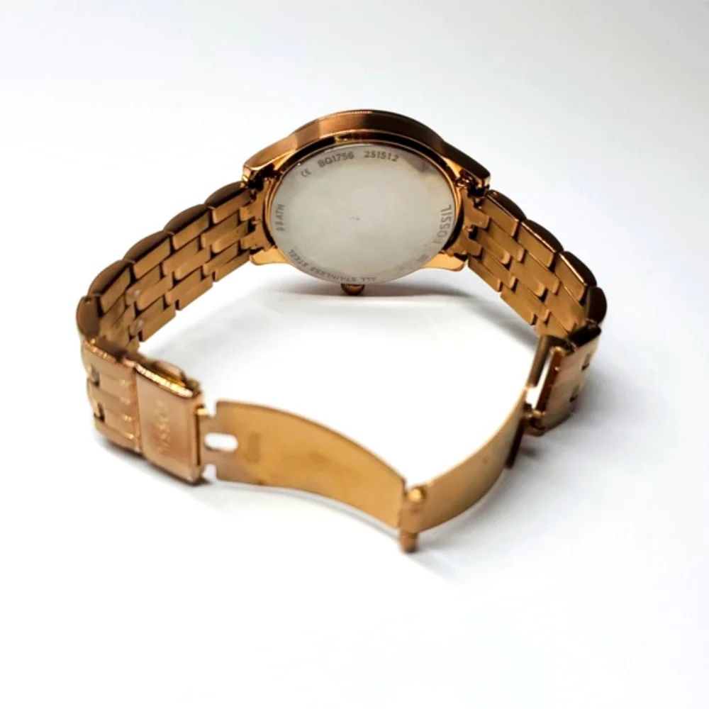 Fossil Watch BQ1756 Rose Gold Wristband Mother of Pearl